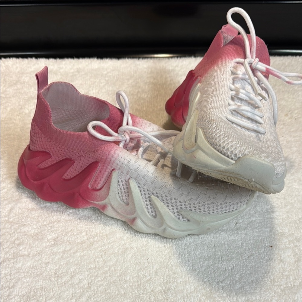 Pink and White Gradient Sneakers